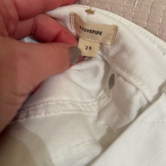 Women's White Madewell Stovepipe Straight Leg Jeans | size 29 - Picture 5 of 9